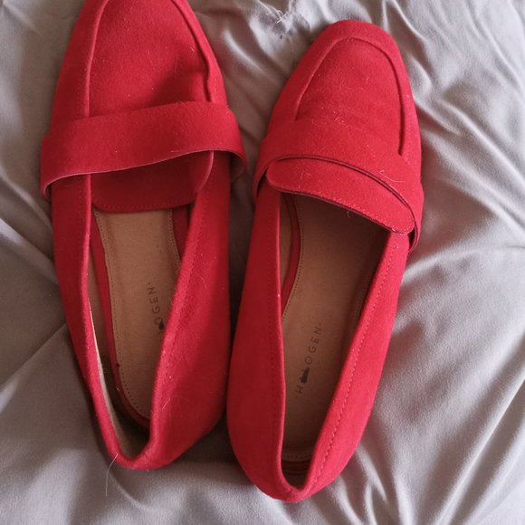 Red Flats by Halogen - Size 7 1/5 M - Picture 1 of 5